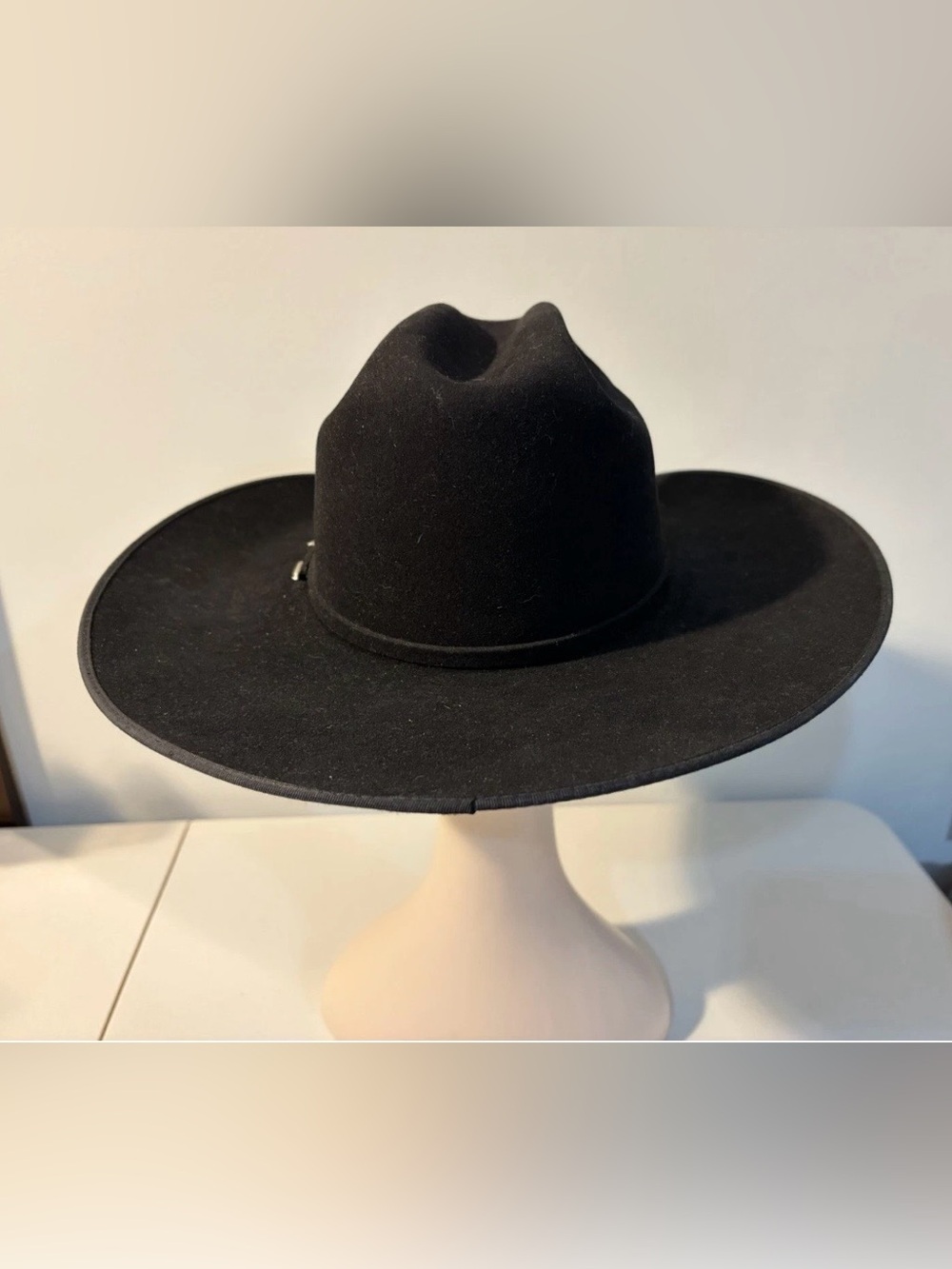 Hobby Horse Classic Black Felt Western Hat with Silver Buckle - Picture 4 of 11